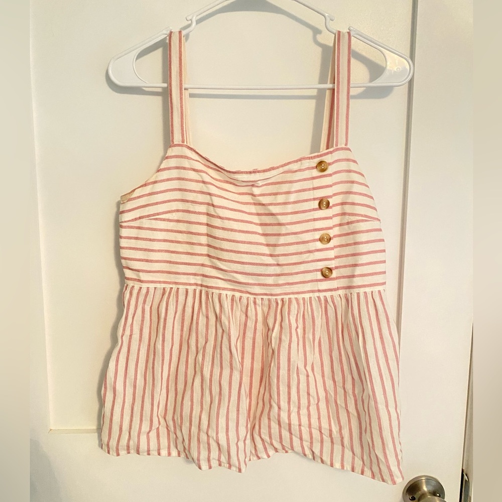 Pink and White Top